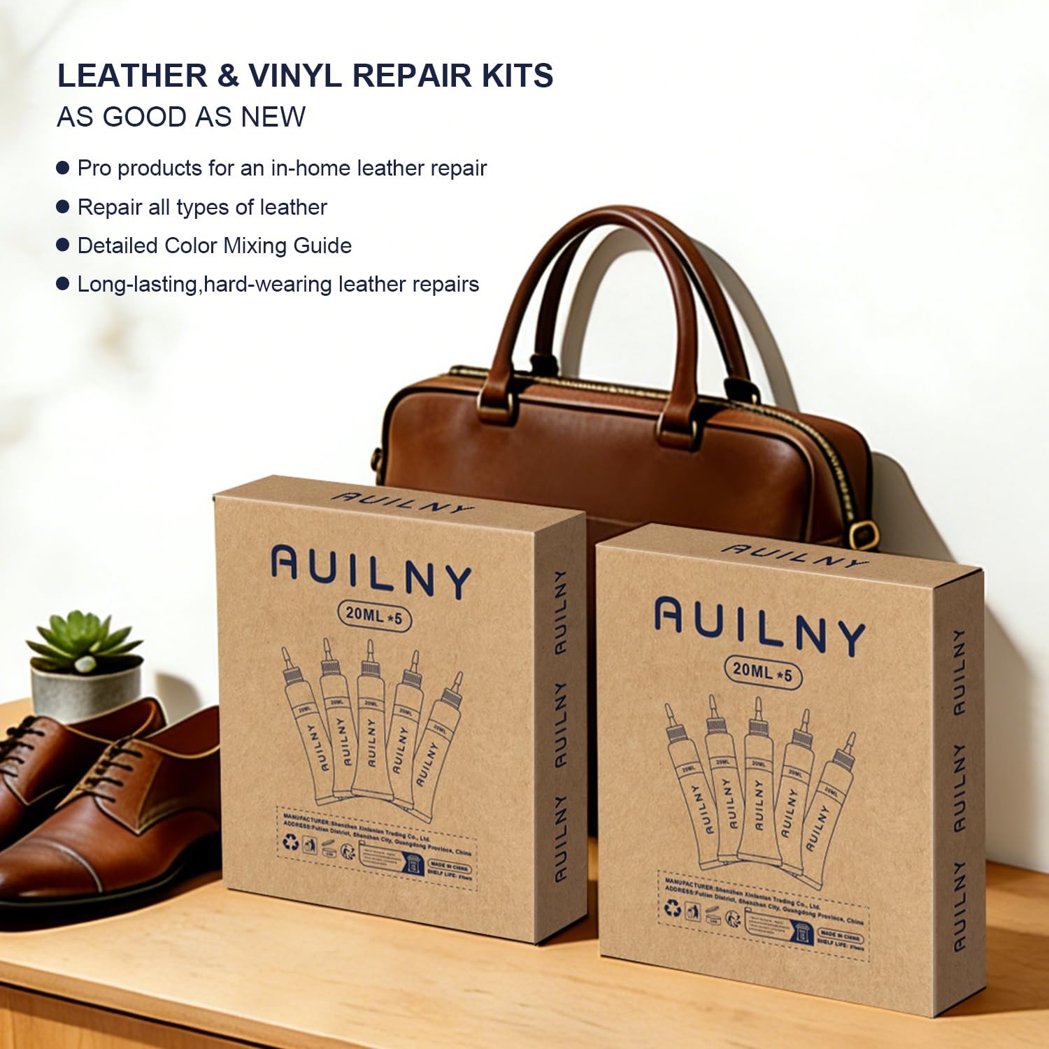 Auilny Leather Repair Kit for Furniture, Sofa, Jacket, Car Seats & Purse. Fix…