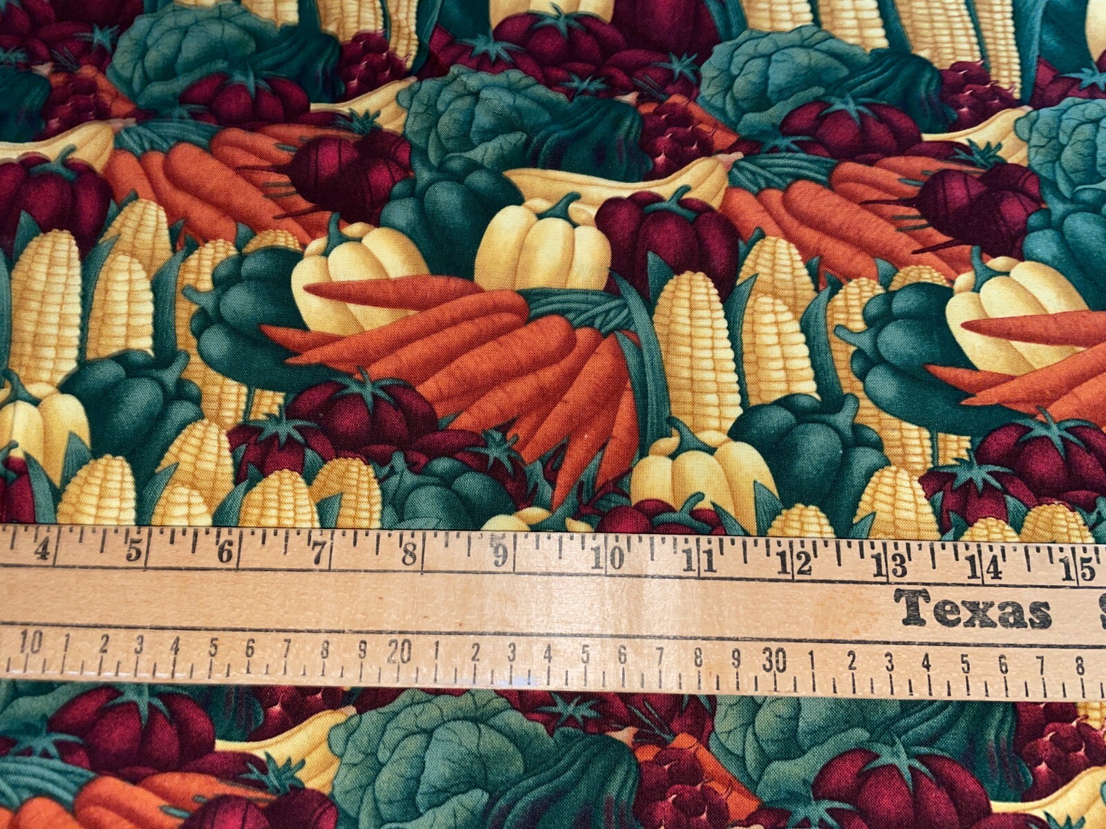 By 1/2 Yd Debbie Mumm for SSI Vegetables Garden Corn Carrots Beets Fabric BTHY