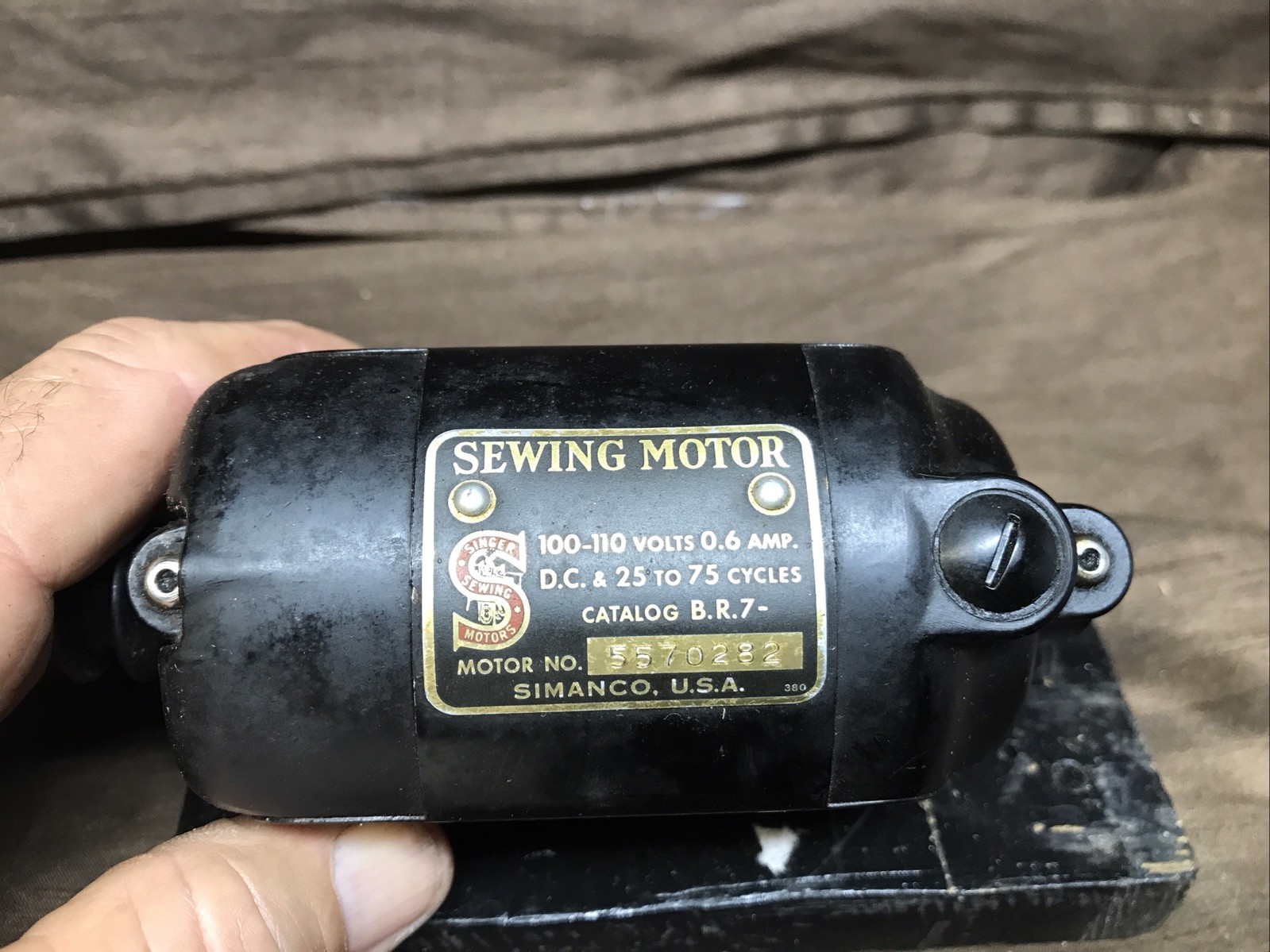 Vintage Singer 128 B.R 7 Sewing Machine Motor Tester
