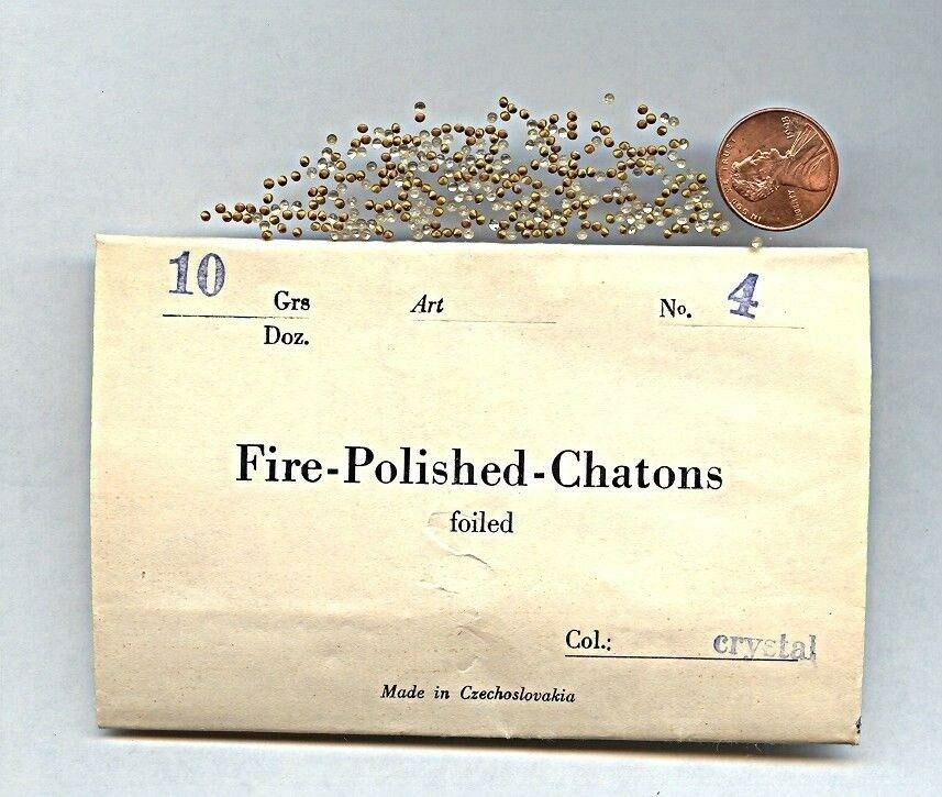 1440 VINTAGE CZECHOSLOVAKIAN CRYSTAL GLASS 1.5mm. (4SS) CHATON RHINESTONES D457