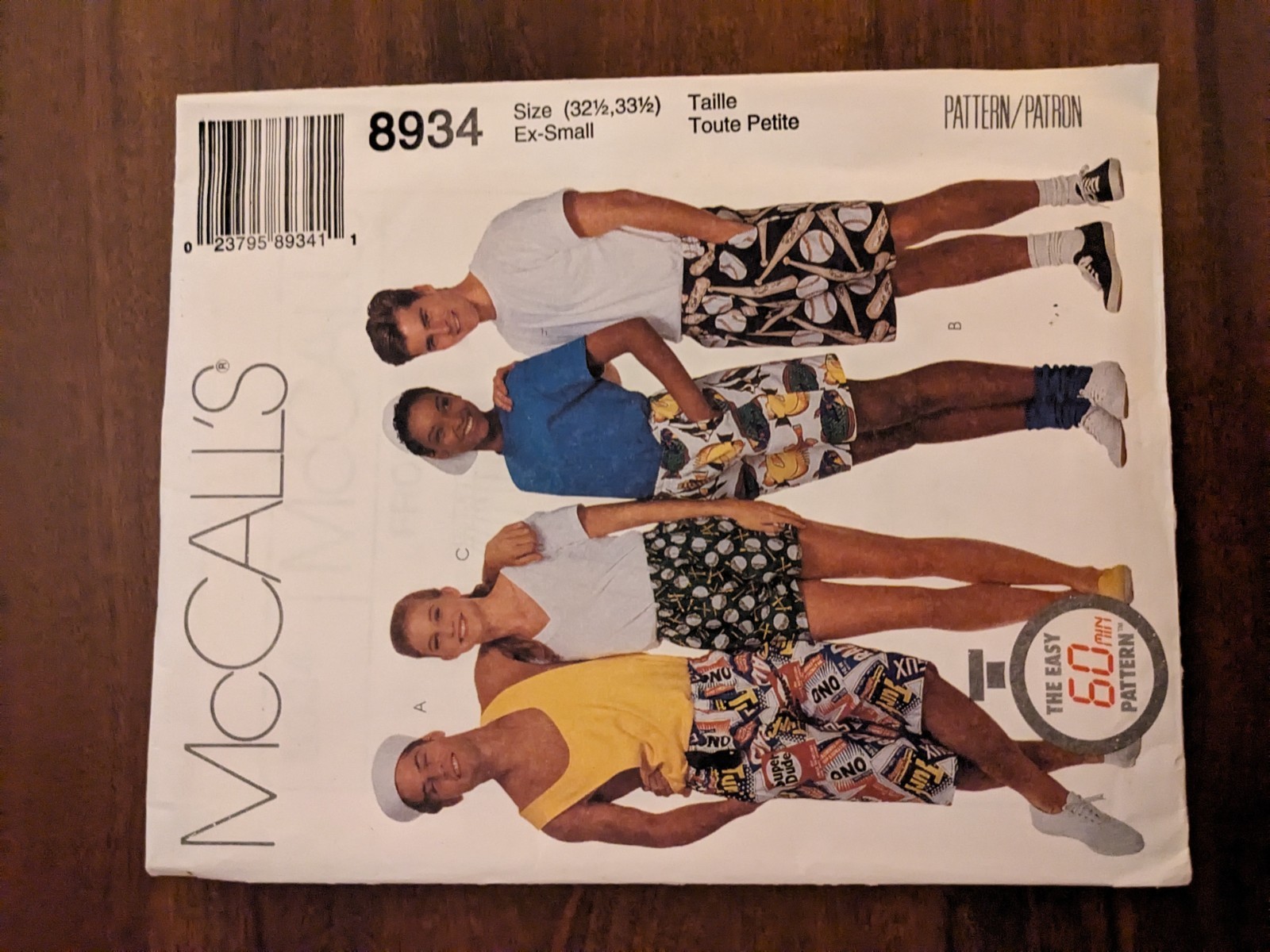 Vintage OOP McCalls 8934 Unisex Boxer Shorts Easy 60 Minute Size XS-XL UNCUT FF