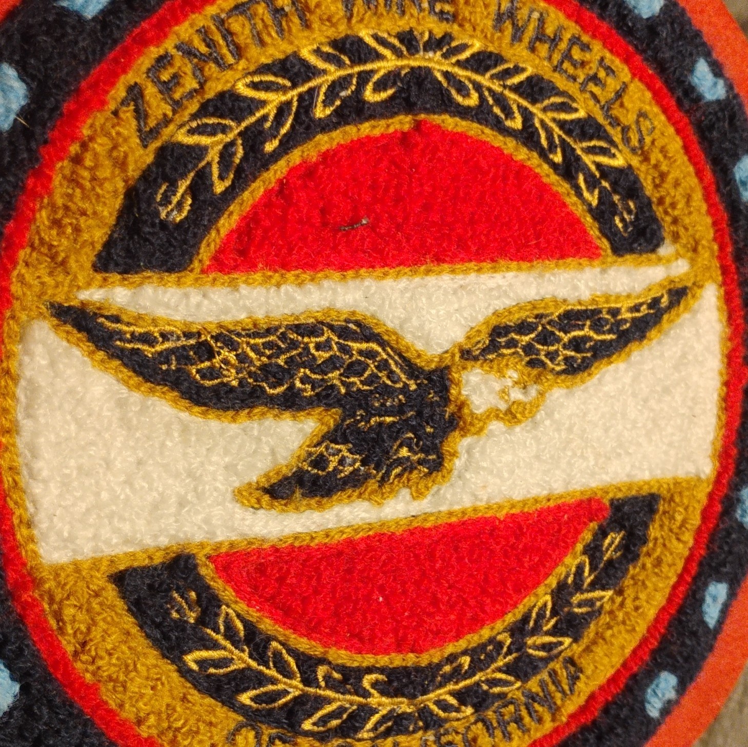 Zenith Wire Wheels California Embroidered Round Sew-On Patch, Single