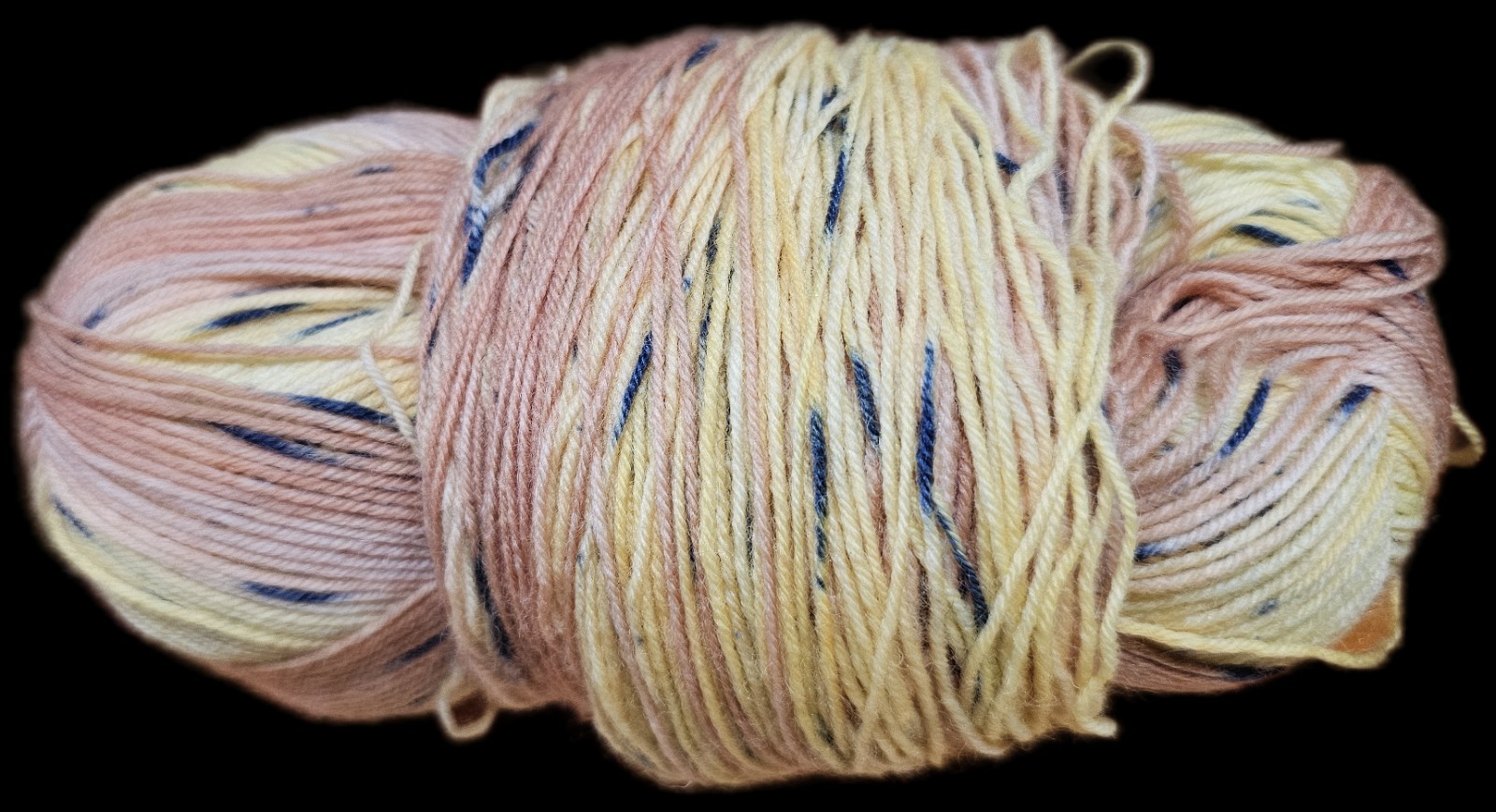 Used Hobbii Dolce Sock Wool Dots Yarn~Super Fine 1 weight~Color 6 Honey Mustard