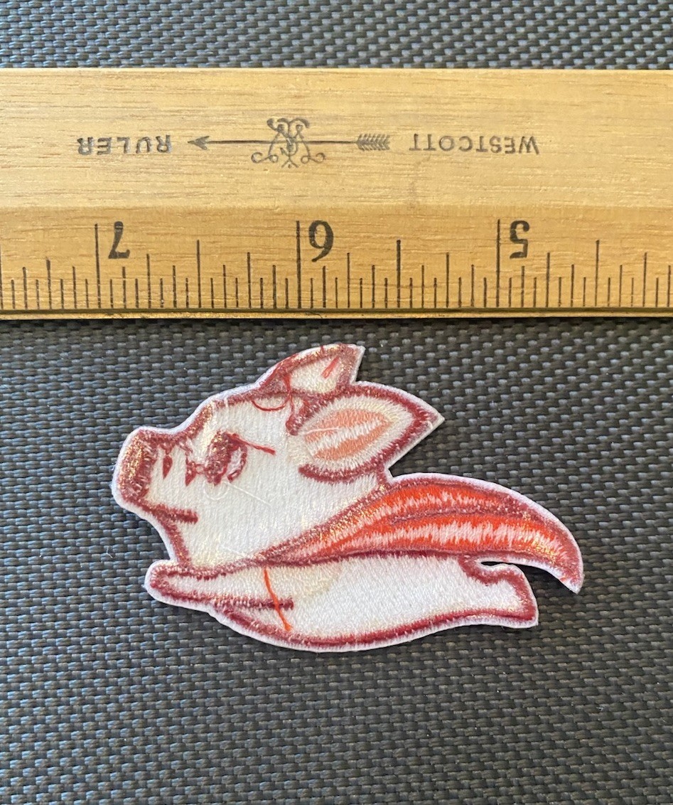 Flying Pig Swine On Cape Funny Embroidered Iron On Sew On Patch New