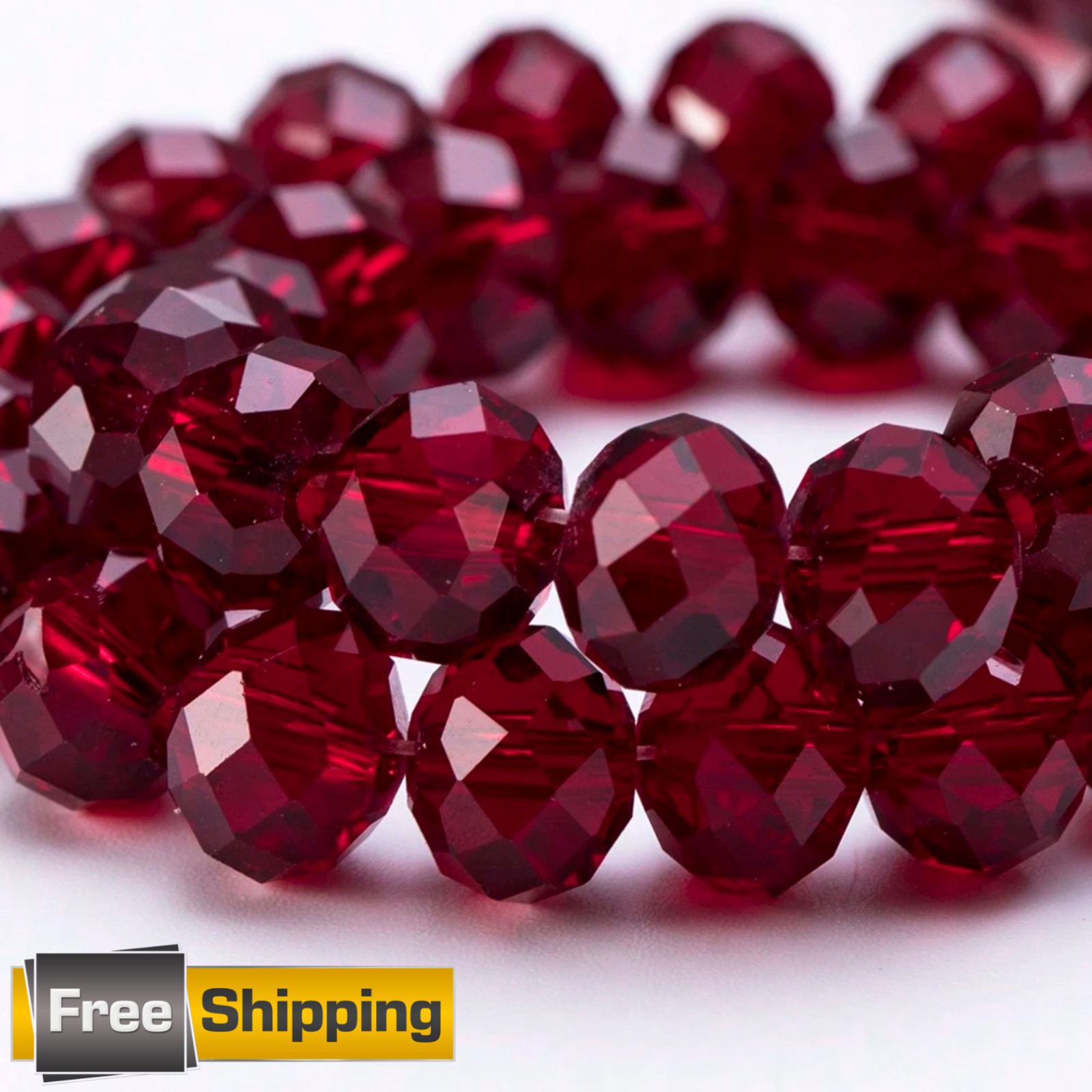 60pcs Faceted Crystal Beads Clear 8mm Glass Bead for DIY Bracelet Jewelry Making