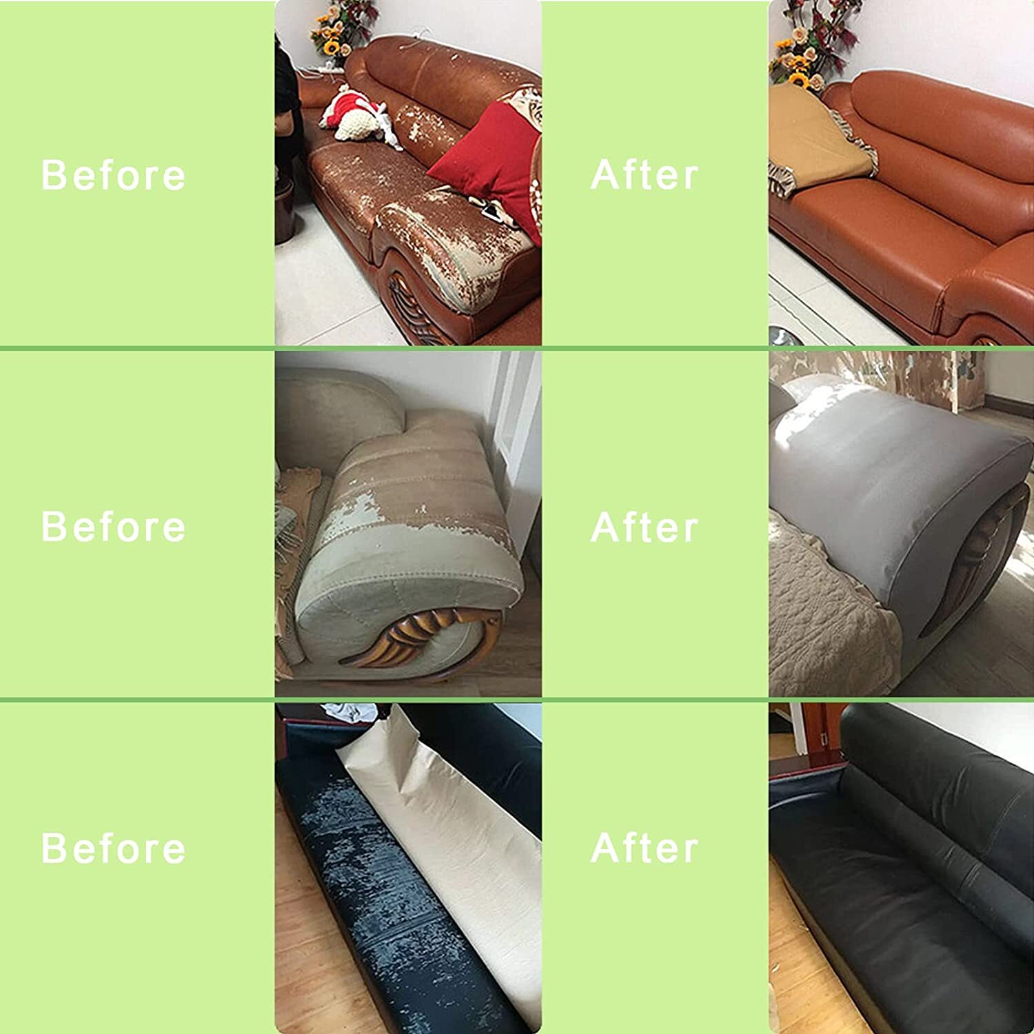 Self Adhesive Vinyl Faux Leather Fabric Repair Patch Kit 54″ for Car seat Sofas