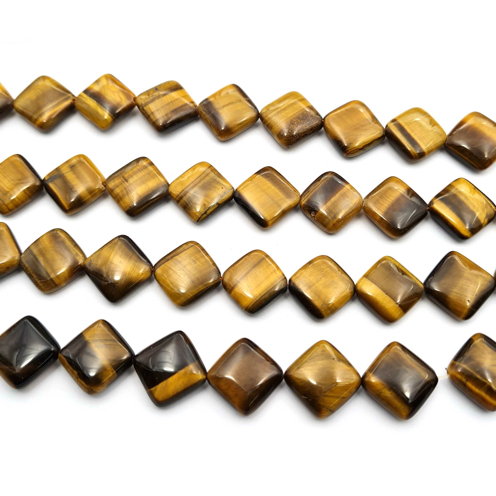 Natural Tiger Eye Rhombus Shape Beads Gemstone Smooth Briolette 17 mm 13 Inch