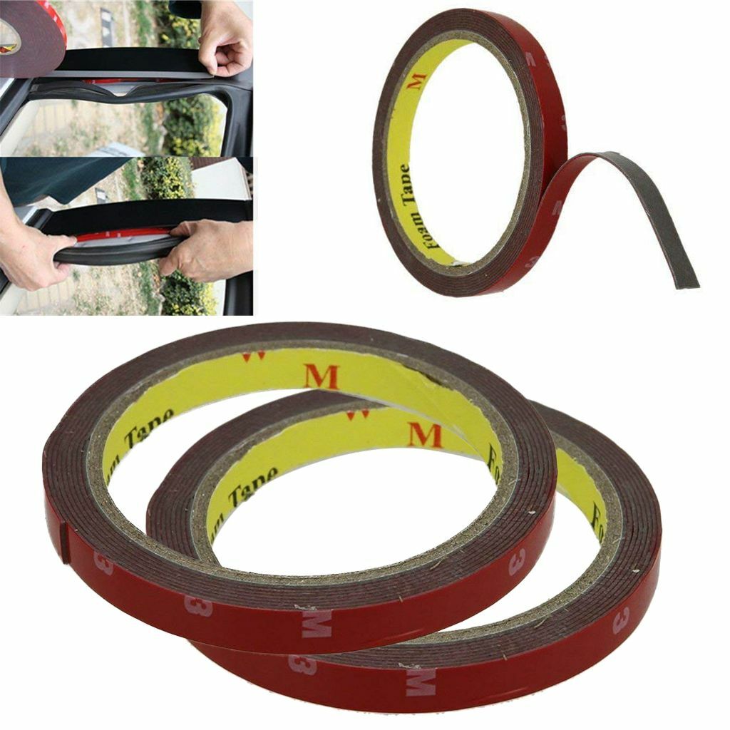2PCS 3m x 10mm Automotive Car Acrylic Foam Double Sided Attachment Tape Adhesive