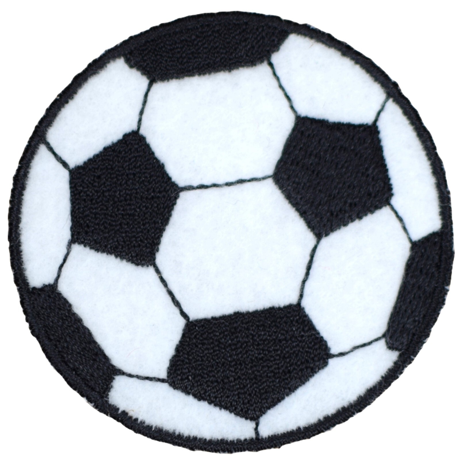 Soccer Ball Applique Patch – Sports Ball Embroidered Badge 2.5″ (Iron or Sew On)
