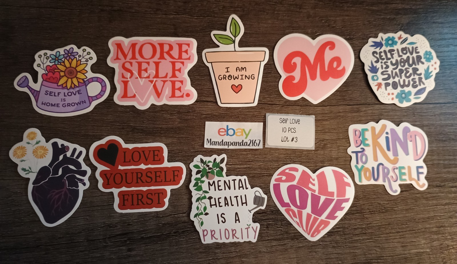 Self Love – Motivation- Stickers – 10 PCs – 6 styles available! See Description