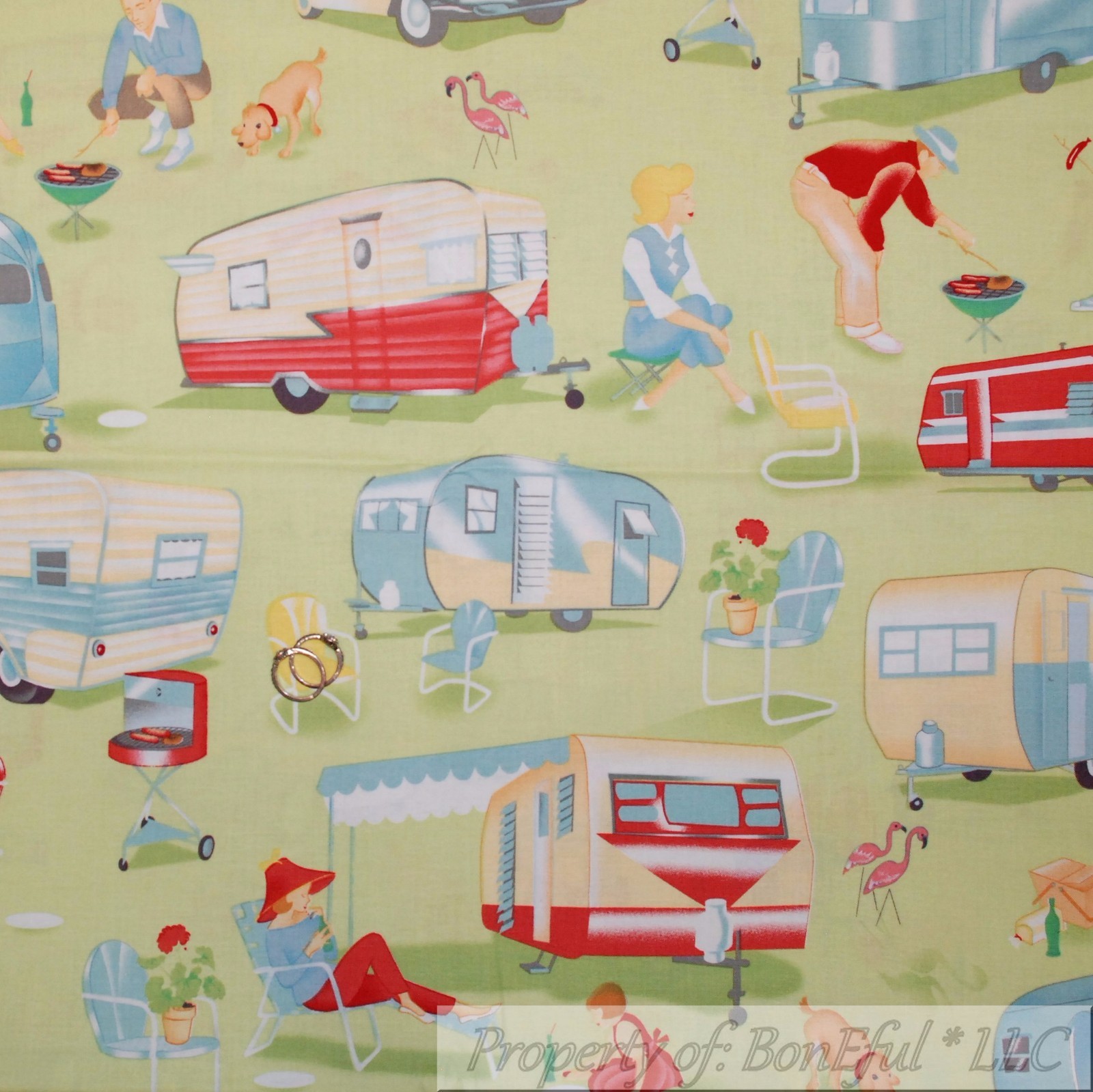 BonEful FABRIC FQ Cotton Quilt Green White Small STRIPE Unisex Kid Xmas Holiday