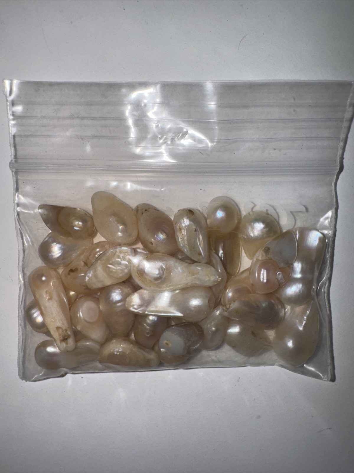 Lot of Natural Baroque Freshwater Pearls Iridescent Teardrop Crafting Beads