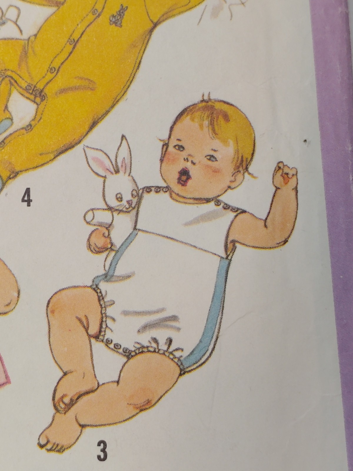 Simplicity 8494 Sewing Pattern Layette Infants NB 1M 2M 3M VTG Cut Sleeper Dress