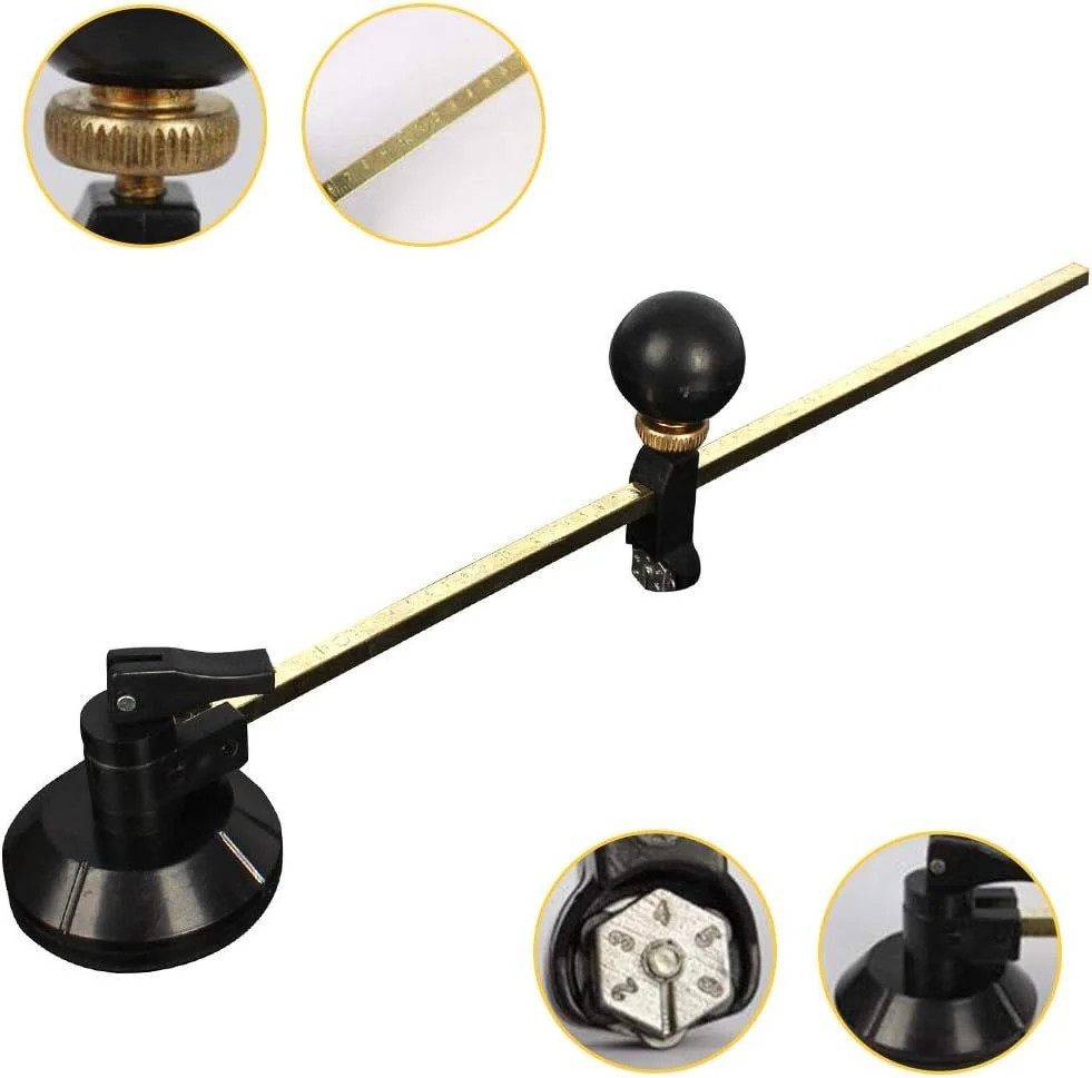 Circular Glass Cutter, Adjustable Compasses Type Glass Circle Cutting Tool, G…