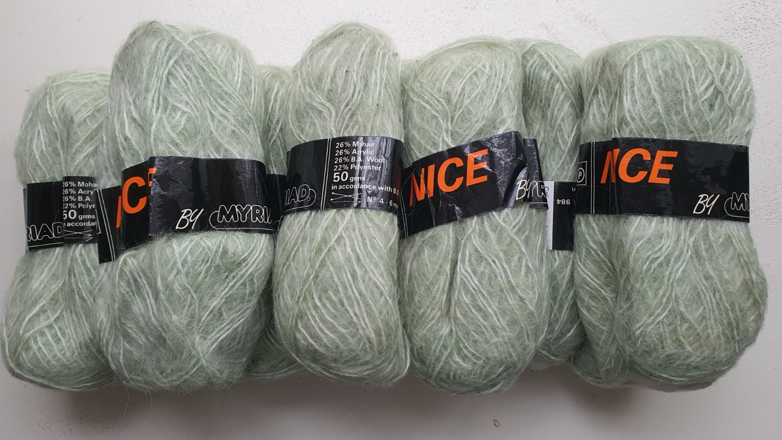 Mohair Wool Acrylic Blend 50 gram each Lot of 10 Nice by Myriad Made in France