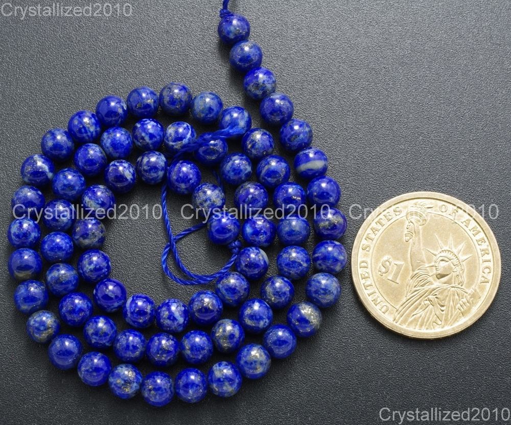 Natural Lapis Lazuli Gemstone Round Beads 2mm 3mm 4mm 6mm 8mm 10mm 12mm 15.5’‘