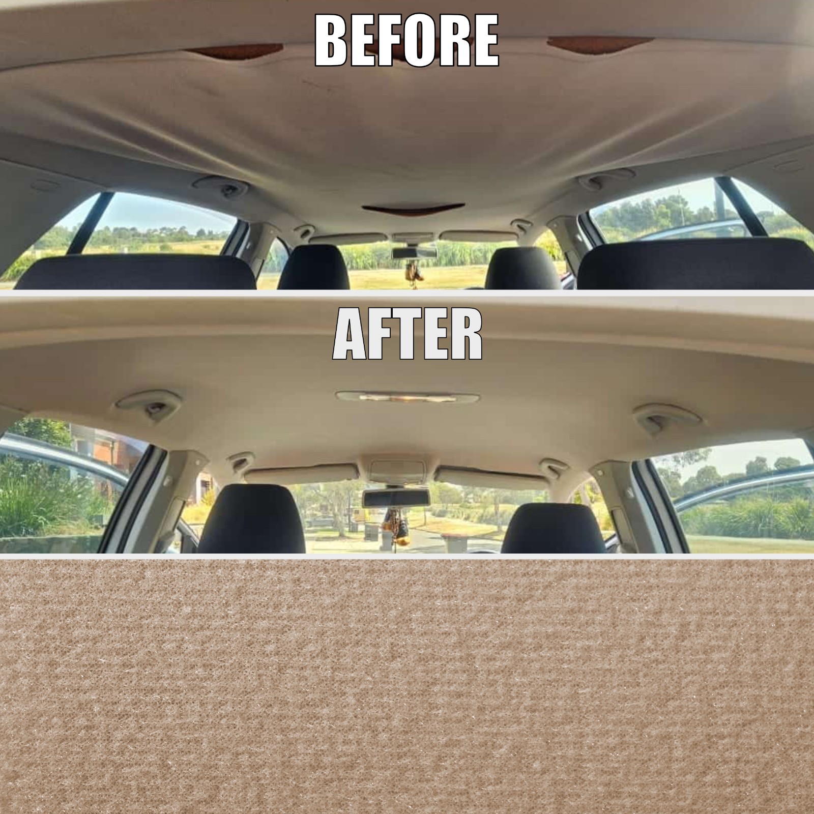 Automotive Universal Cloth Headliner Fabric 3/16″ Foam Backing 60″ Wide Sold BTY