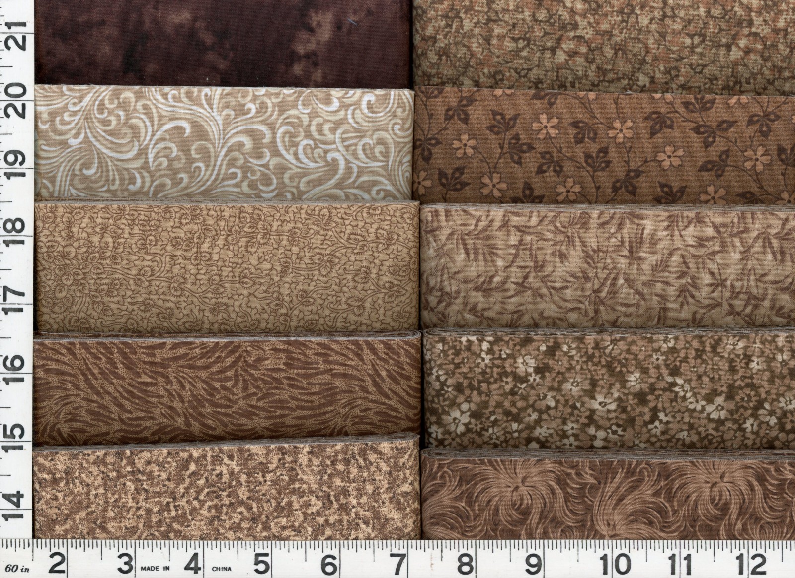 Great Brown Jelly Roll 40 – 2.5″ Strips Quilting & Sewing Fabric