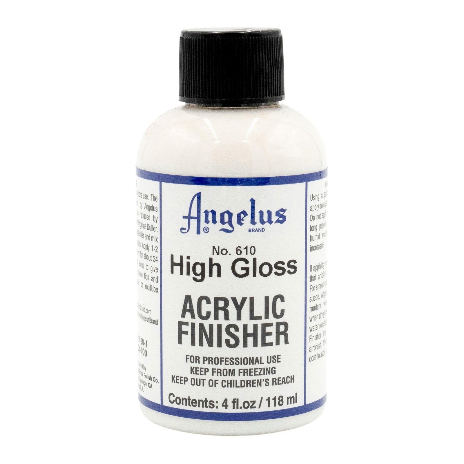 Angelus High Gloss Acrylic Leather Finisher – 4 Fl Oz (Pack of 1), Clear