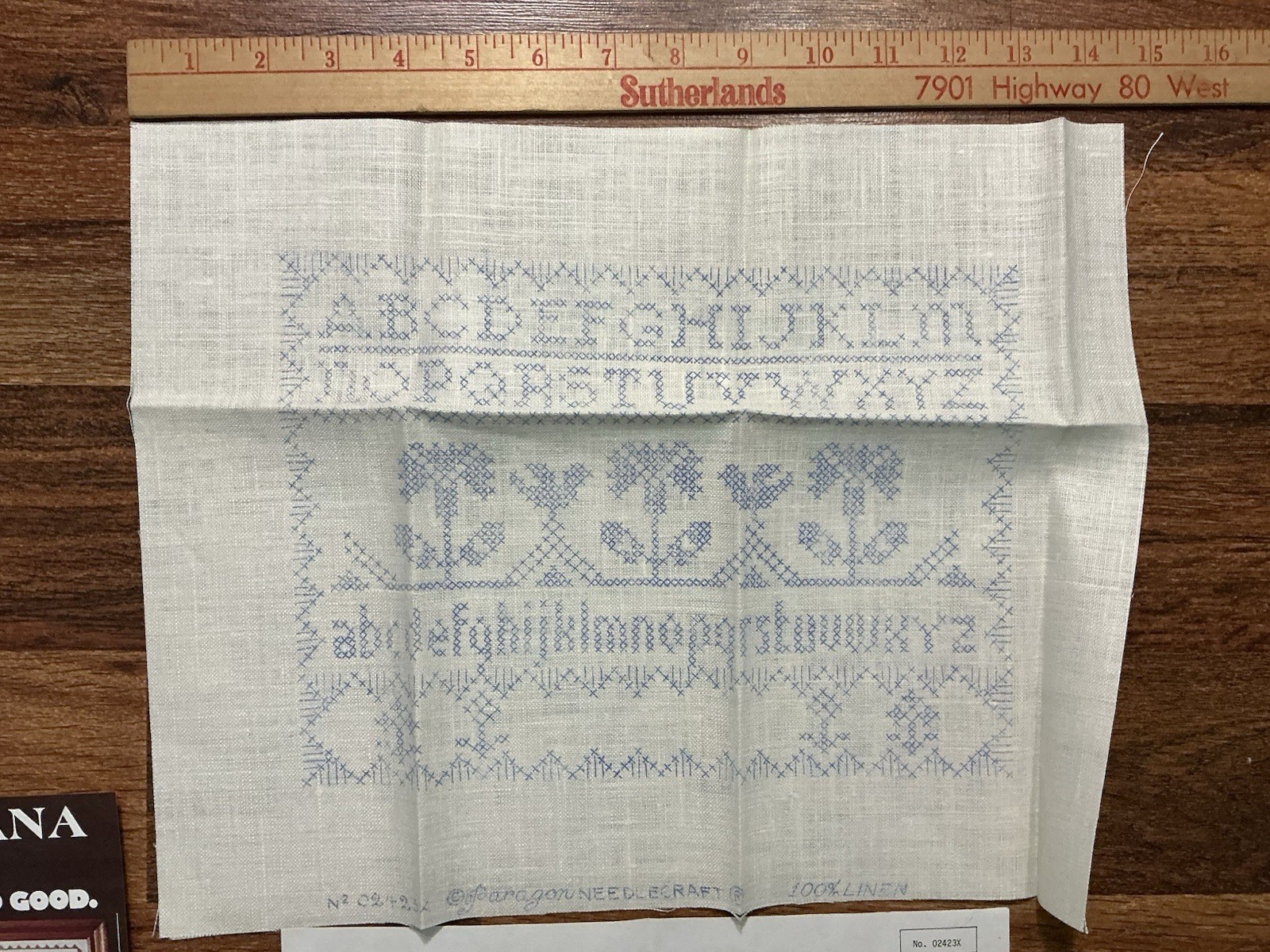 American Home Paragon Needlecraft Embroidery Kit #02423X SAMPLER X-STITCH DESIGN