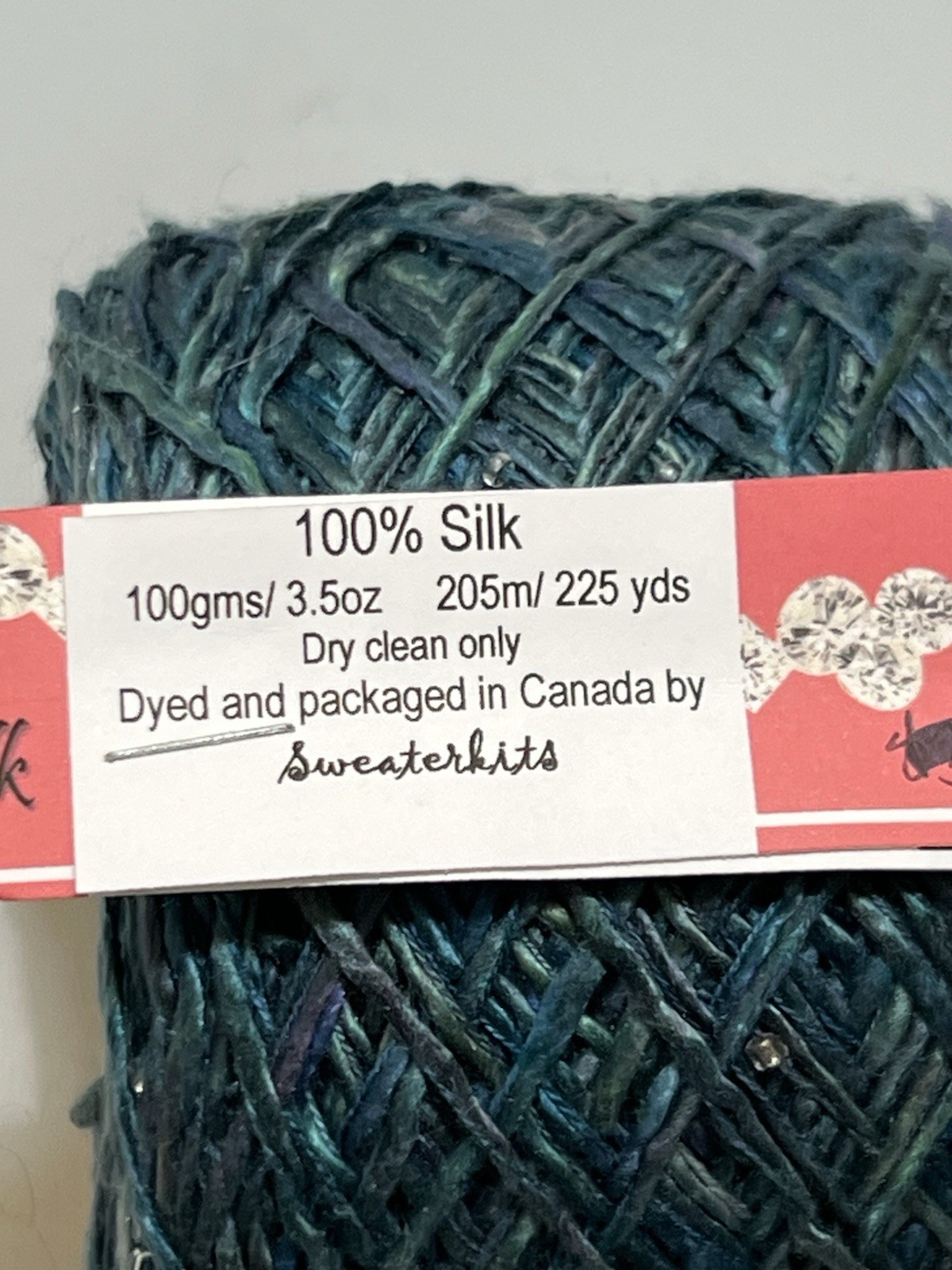 Pure MULBERRY SILK Yarn 100gr 3.5oz 225yds SILK JEWEL