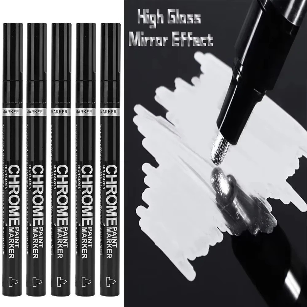 Liquid Chrome Markers Set, Permanent Mirror Pens for Plastic, Metal, Art