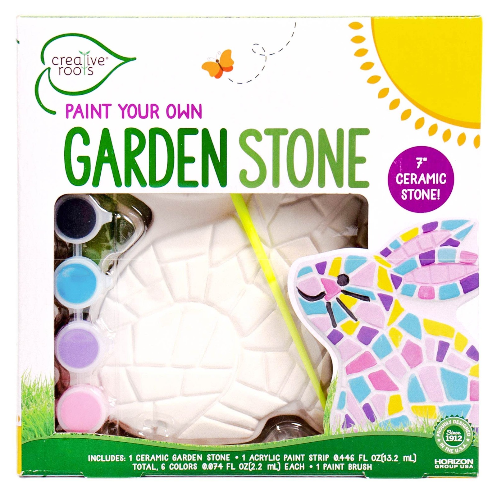 Creative Roots Paint Your Own Bunny Garden Stone, Craft Kits, Stepping Stones…