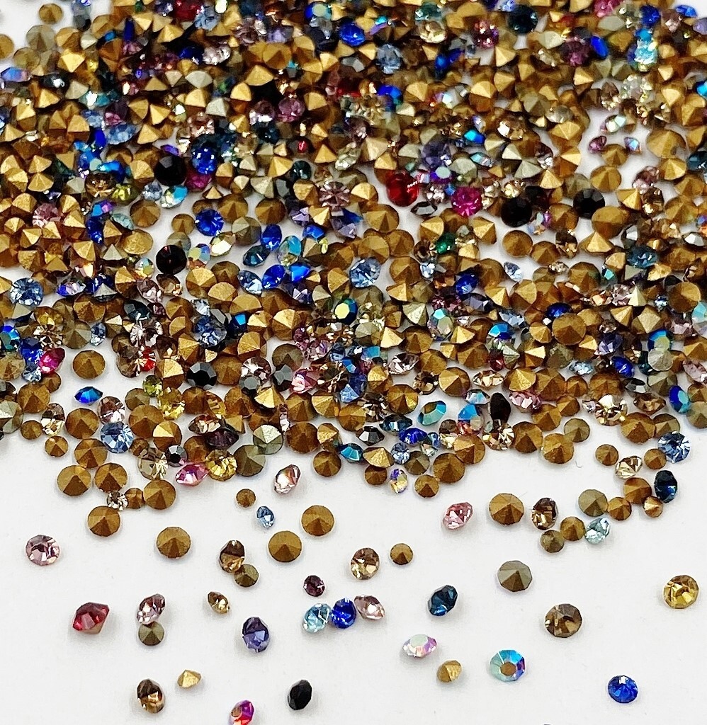 400 Vintage Preciosa Crystal 1mm. To 2mm. Tiny Rhinestones – Jewelry Repair J51