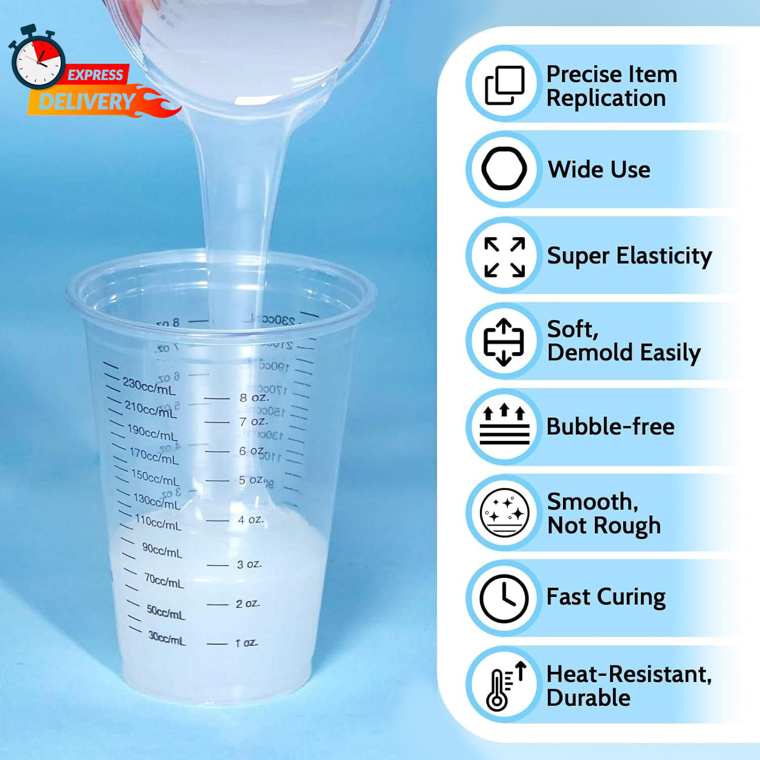 Jdiction Silicone Mold Making Kit, 2.32Lb(37Oz) Super Elastic Liquid Silicone Ru