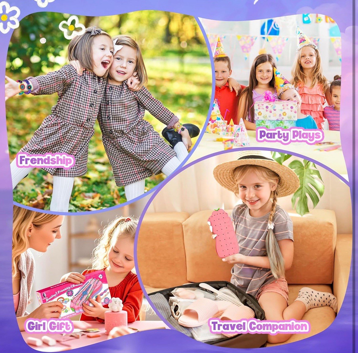 Friendship Bracelet Making Kit for Girls 8-12, Arts Crafts Kits Toys for Girls