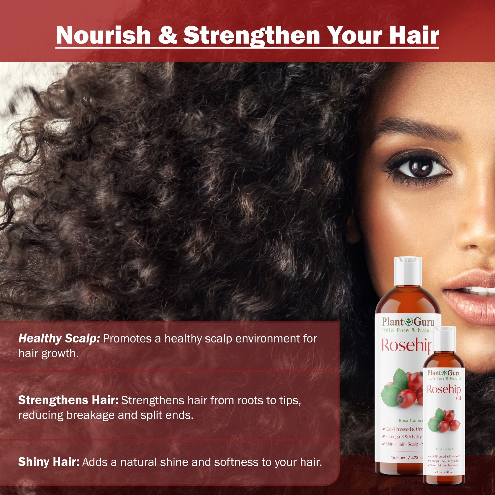 Rosehip Seed Oil Cold Pressed UNREFINED 100% Pure Natural For Skin Face Hair