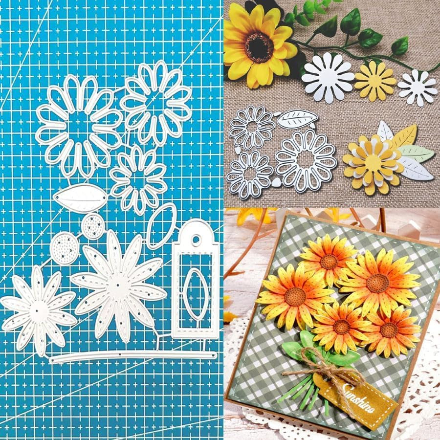 Chrysanthemums Metal Cutting Dies for Card Making New, Flower Carbon Steel
