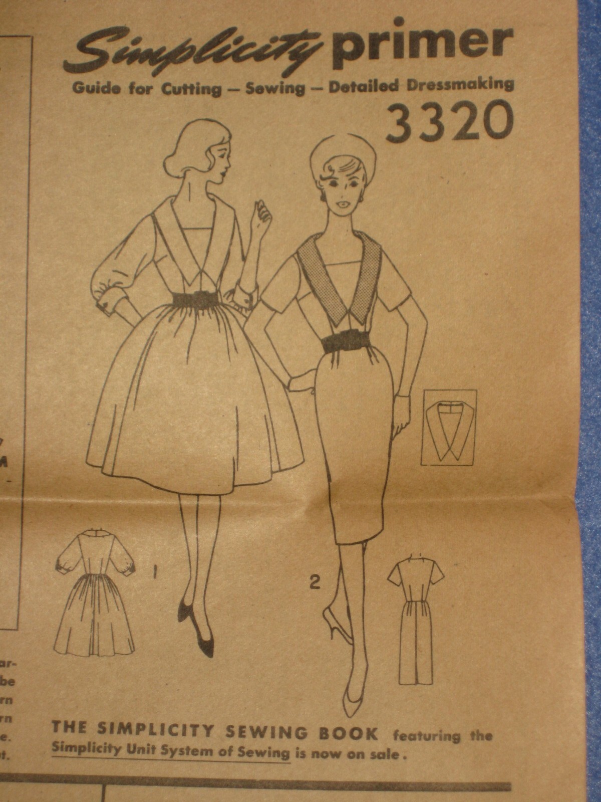 Vintage Simplicity 3320 Misses Dress Size 12 Bust 32 Waist 25 Full Straight Skrt
