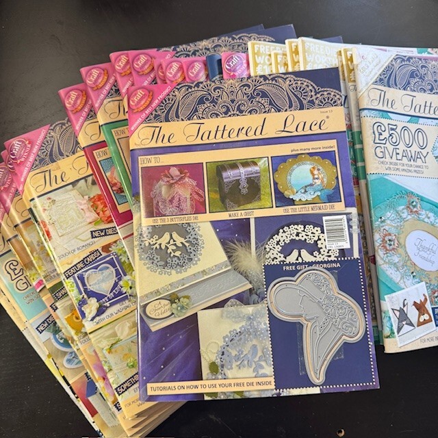Tattered Lace Crafting Magazines 2014-2016 – Open Stock Details in Description