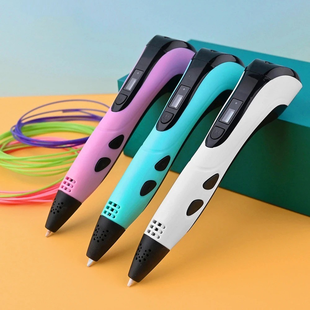 New Style 3D Printing Pen Set for Kids with PLA Filament Power Supply Travel Cas