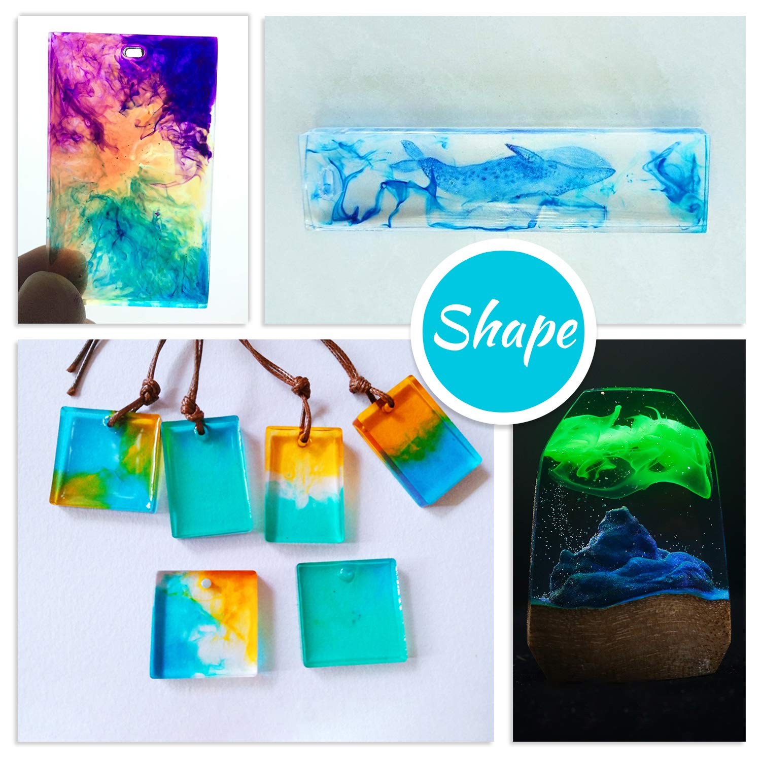 24 Color Epoxy Uv Resin Pigment – Crystal Transparent Epoxy Resin Dye for Uv Res