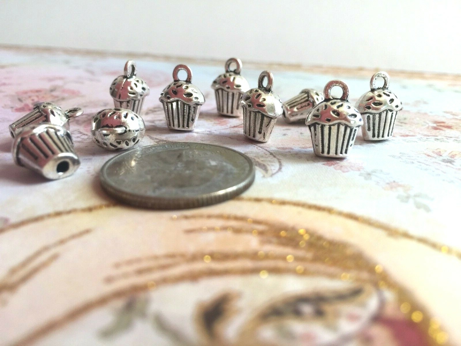 Cupcake Charm Sweet Desert Charms Bulk DIY Jewelry Finding 20 pcs 10 x10 mm