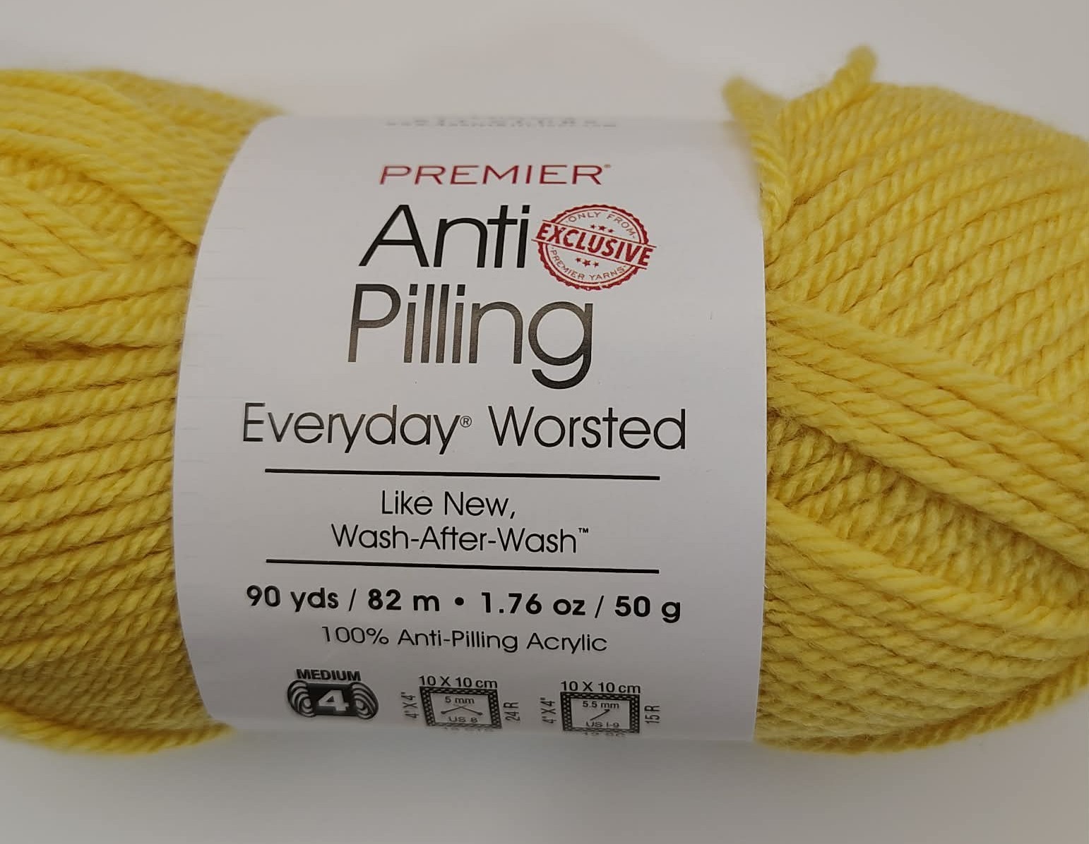 Lot of 4 Annie’s Kit Clubs Pemier Acrylic Yarn Skeins Green Tea, Marigold, Honey