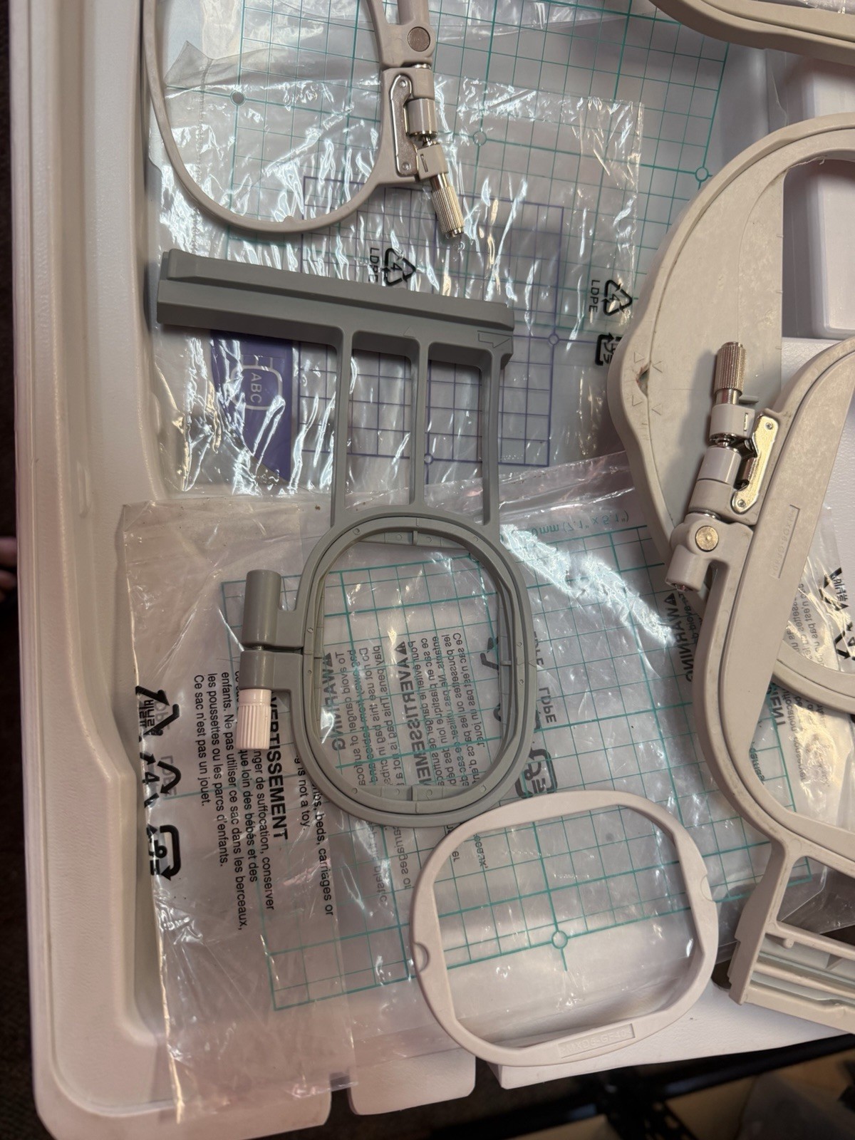 Baby Lock Embroidery Unit Attachment w Carry Case & Multiple Hooks