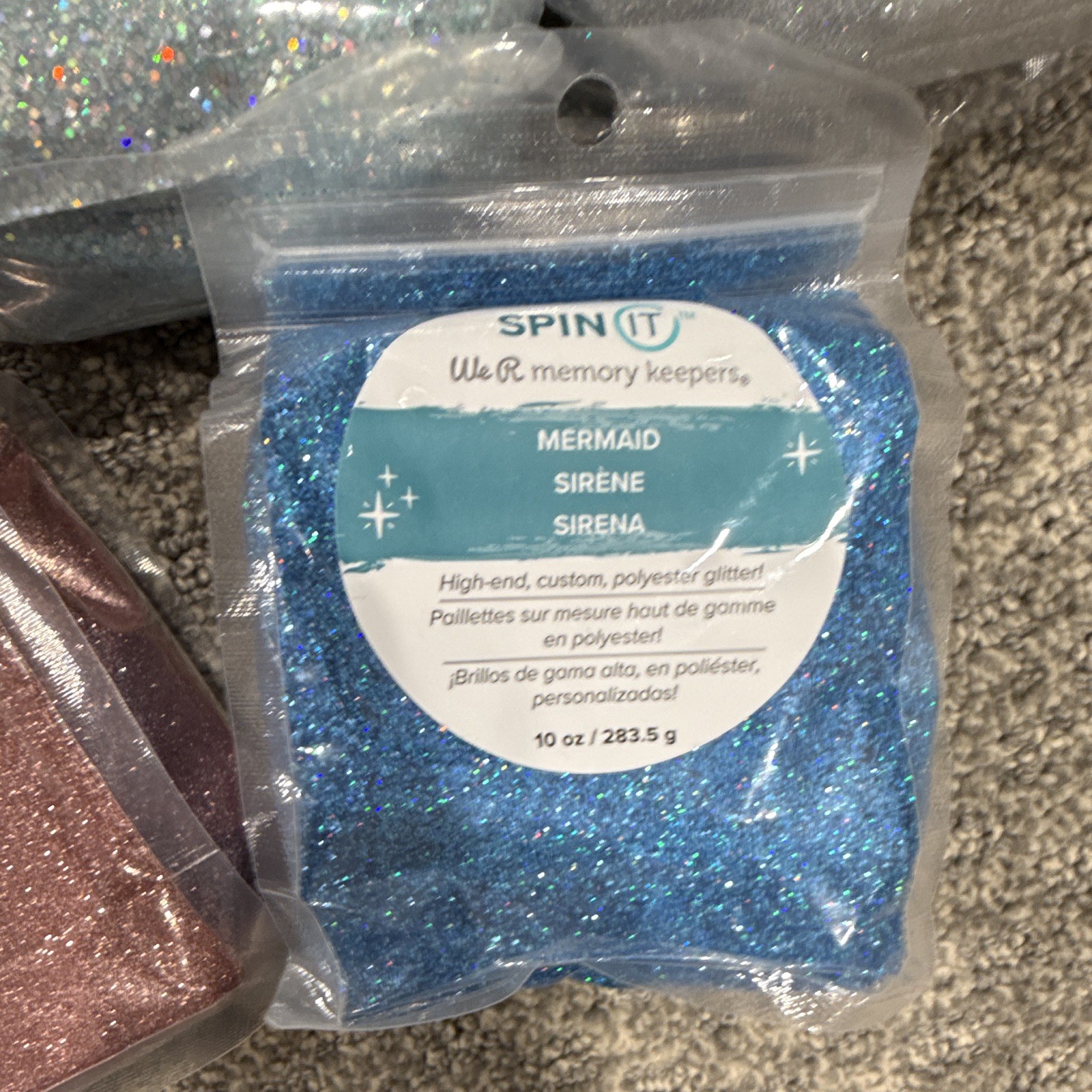 7 We R Memory Keepers Spin It Craft Glitter Lot of 6 Multicolor Assorted