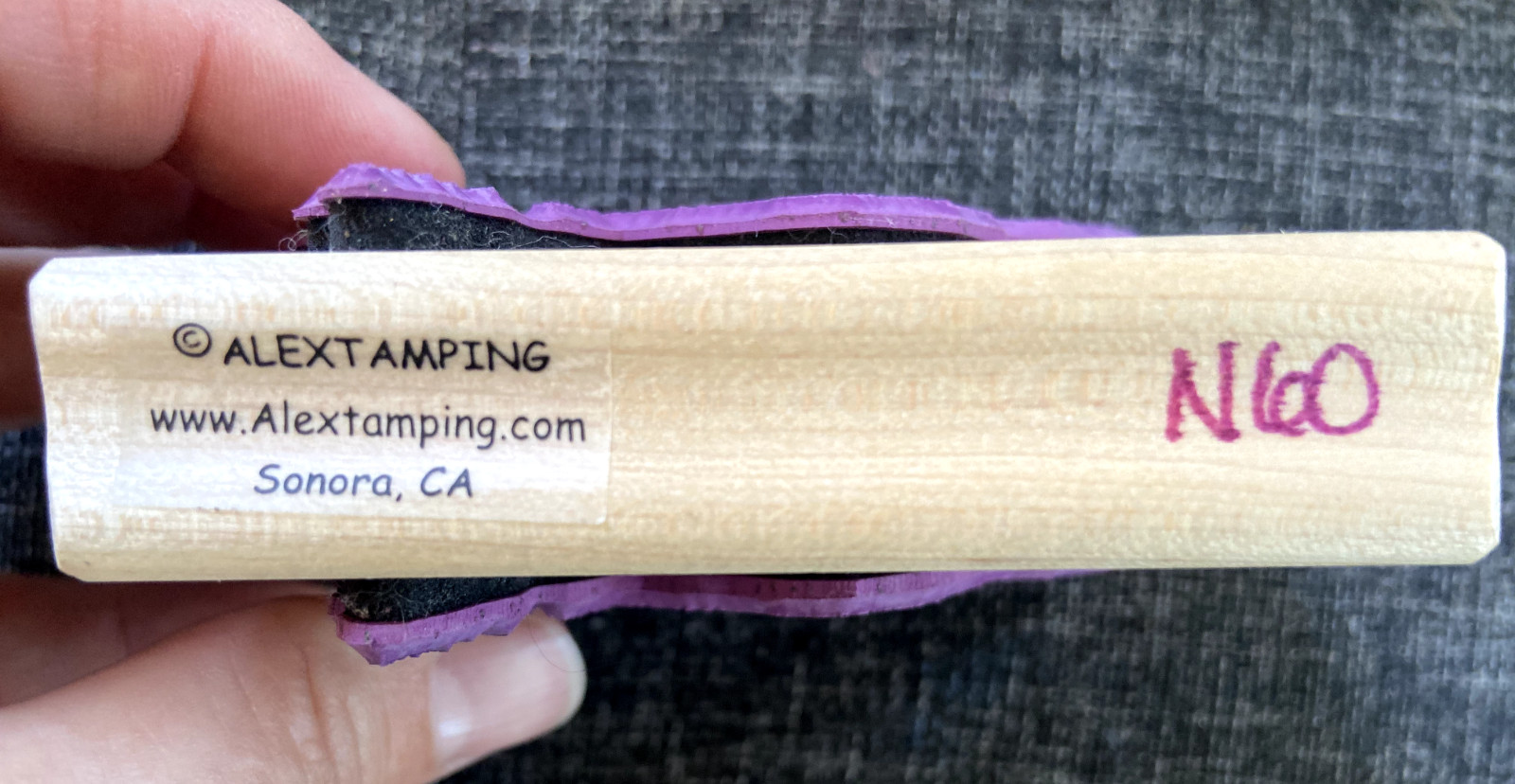 Alextamping Double sided Rubber Stamp WM N60 Rock Cliff Pine Tree Background New