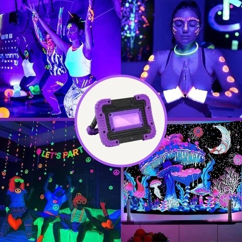 Rechargeable Black Light, Battery Powered Blacklight, Cordless 395Nm UV Black Li