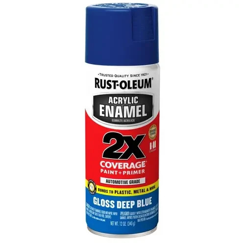 Rust-Oleum Acrylic Enamel 2X Automotive Gloss Deep Blue Spray Paint New