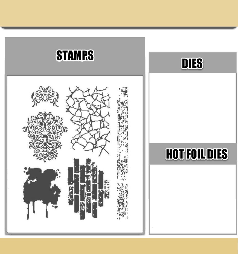 ECHOES DETAIL Clear Stamps and Dies Metal Cutting Hot Foil for Scrapbooking