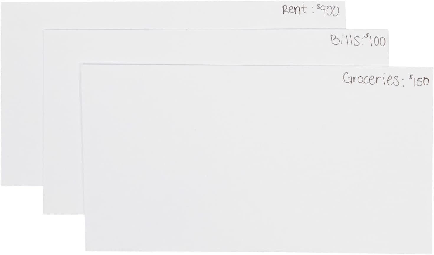 Money Envelopes for Cash – 3.5×6.5 Inches, 100-Pack, White Paper, Self-Adhesive