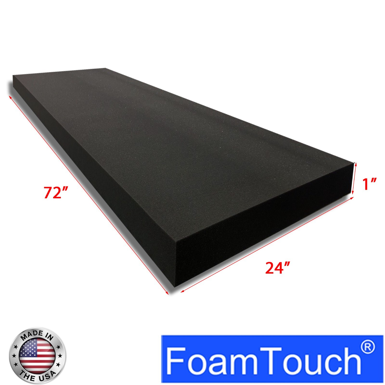 FoamTouch variety sizes of Charcoal High Density Upholstery Foam Cushion Sheets