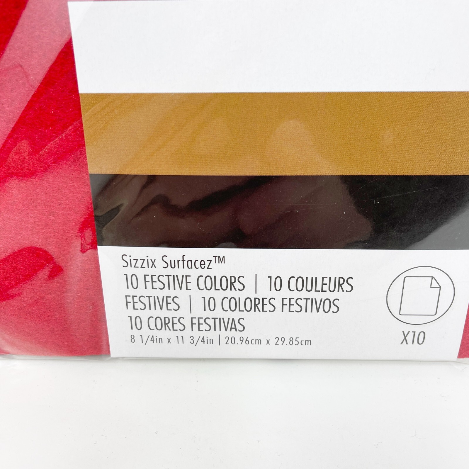 Sizzix Surfacez A4 Felt Sheets Bundle Festive Neutral Colors 2 Packs NEW