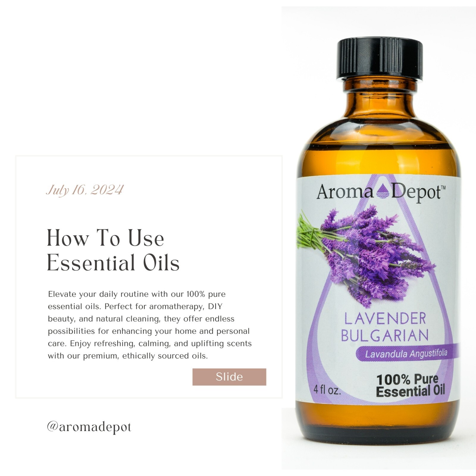 Lavender Bulgarian Essential Oil Therapeutic Grade 100% Pure Natural Aceite