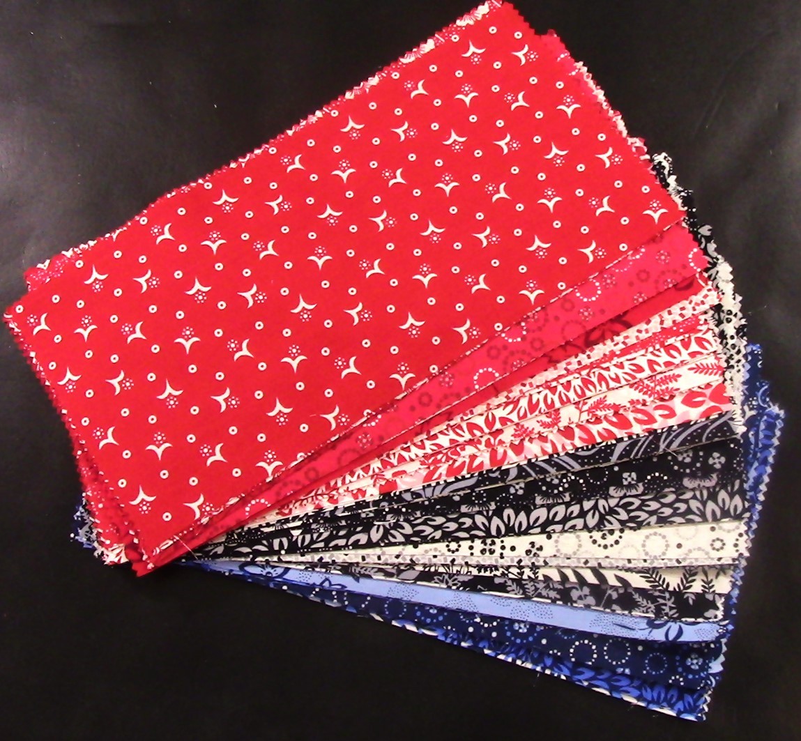 Half Cake Scrap Pack – 61 Pieces – Rhapsody Mix No Duplicates – 100% Cotton 5303