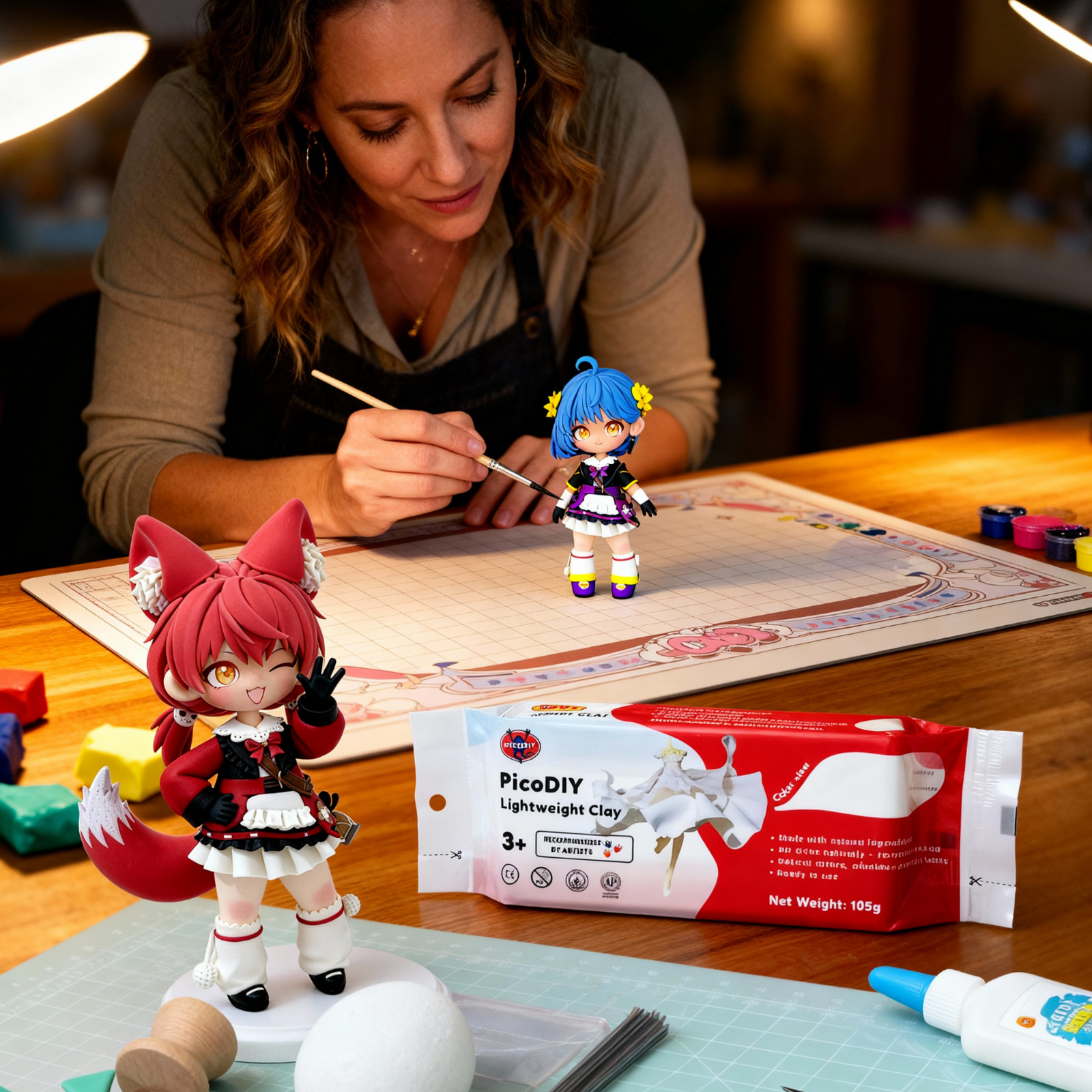 PicoDIY Lightweight Air Dry Clay, Modeling Clay for Figures, Soft & Ultra Light